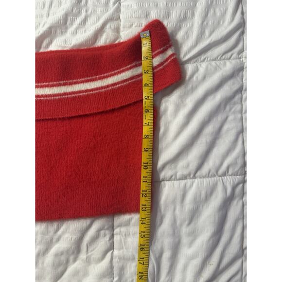 Forever 21 Sweater Knit Off The Shoulder top Red Y2K 90s Women's 1X - Picture 5 of 5